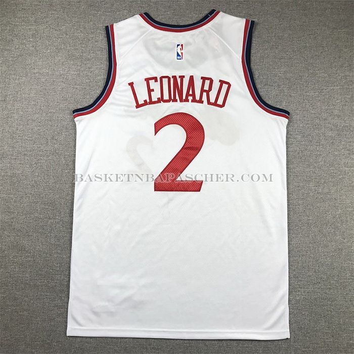Maillot Los Angeles Clippers Kawhi Leonard NO 2 Association 2024-25 Blanc